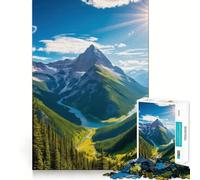 Mountain Valley Landscape Jigsaw Puzzles for Adults 1000 Piece Logic Boost Toy Group Joy Premium Edge Bday Surprise (38x52cm)