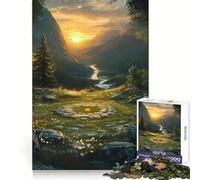 Mountain Valley Landscape with Stone Circle Jigsaw for Teenagers 1000 Pieces Memory Boost Relaxing Fun Pattern Assembly (50x75cm)