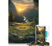 Mountain Valley Landscape with Stone Circle Jigsaw for Teenagers 1000 Pieces Memory Boost Relaxing Fun Pattern Assembly (50x75cm)