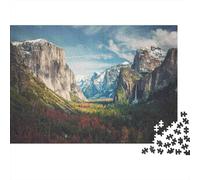Mountain Valley Scenery 1000 Pieces Puzzle ForAdults Kids Beautiful View Mountain Valley View Decoration Puzzle Decompression Jigsaw for Men And Women Challenging Puzzles Jigsaw 52x38cm/1000pcs