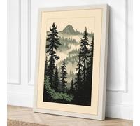 Mountain Valley Silence Canvas Wall Art Print 18x12 Inch