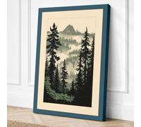 Mountain Valley Silence Canvas Wall Art Print 18x12 Inch