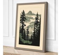 Mountain Valley Silence Canvas Wall Art Print 24x16 Inch