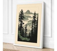 Mountain Valley Silence Canvas Wall Art Print 30x20 Inch