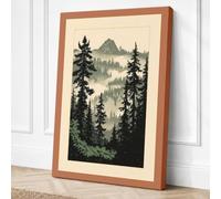 Mountain Valley Silence Canvas Wall Art Print 30x20 Inch