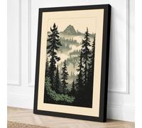 Mountain Valley Silence Canvas Wall Art Print 36x24 Inch