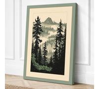 Mountain Valley Silence Canvas Wall Art Print 36x24 Inch