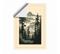 Mountain Valley Silence Scandinavian Unframed Wall Art Print A3 (42×29.7cm), Wall Decor for Living Room, Bedroom, Office & Home, Art Gift