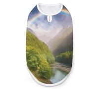 Mountain Valley with Rainbow Dog Shirt Quick Dry Breathable Pet T-Shirt Soft Stretchy Sleeveless Vest Dog Apparel L