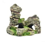Mountain View Aquarium Rock For Cave Tree Bridge Fish Tank Ornament Rockery Decor For Freshwater Saltwater Tanks Size A 10.5cm(D)