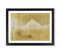 Mountain View By Kano Tan'yu Asian Japanese Framed Wall Art Print, Ready to Hang Picture for Living Room Bedroom Home Office Décor, Black A2 (64 x 46 cm)