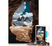 Mountain View from Cave 1000 Pieces Jigsaw Puzzles for Teenagers Wise Think Toy Calm Fun Clear Cut Art Collectible (50x75cm)