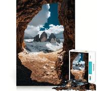 Mountain View from Cave for Adults 1000 Piece Jigsaw Puzzle Thought Toy Anxiety Relief Precise Edge Thoughtful Gift (38x52cm)