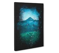 Mountain View in Bali Paint Splash Canvas Print | Gallery Wrapped 30mm Frame Wall Art | 30x20 inches | Ready to Hang | Modern Landscape Picture | Living Room Bedroom Lounge Office