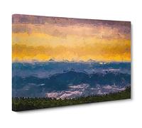 Mountain View in North Carolina Canvas Print | Gallery Wrapped 30mm Frame Wall Art | 30x20 inches | Ready to Hang | Modern Landscape Picture | Living Room Bedroom Lounge Office