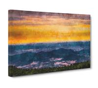 Mountain View In North Carolina Canvas Print | Gallery Wrapped 30mm Frame Wall Art | 30x20 inches | Ready to Hang | Modern Landscape Picture | Living Room Bedroom Lounge Office