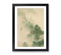 Mountain Village After A Storm By Yokoyama Taikan Asian Japanese Framed Print | A4 Black Framed Wall Art | Ready to Hang | Asian Landscape Picture | Living Room Bedroom Lounge Office