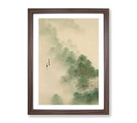 Mountain Village After A Storm By Yokoyama Taikan Asian Japanese Framed Print | A4 Walnut Framed Wall Art | Ready to Hang | Asian Landscape Picture | Living Room Bedroom Lounge Office