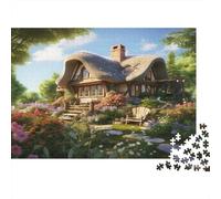 Mountain Village Cottage 1000 Piece Jigsaw Puzzles for Adults Featuring Artistic Design Centenary Jigsaws As Dementia Friendly Activities for Concentration Games 70x50cm/1000pcs