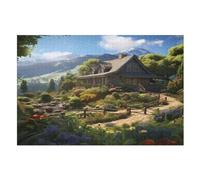 Mountain Village Cottage 1000 Piece Wooden Jigsaw Puzzles for Adults Puzzle Learning Educational Toys Family Games for Kids Jigsaws （75×50cm）