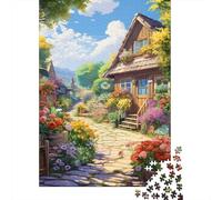 Mountain Village Cottage 1000 Pieces Puzzles Challenging And Brainteasing Puzzle Jigsaw Puzzles Colourful Challenge Games Beautiful Decoration 1000pcs (75x50cm)