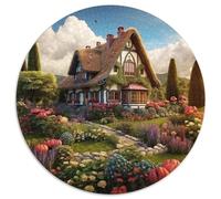 Mountain Village Cottage 1000pcs Animation Jigsaw Puzzles Challenging & Brainteasing Beautiful Decoration for Adults And Kids 1000pcs (67.5x67.5cm)