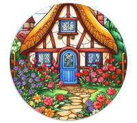 Mountain Village Cottage 1000pcs Jigsaw Puzzles 100% Recycled Cardboard Beautiful Decoration for Adults And Kids 1000pcs (67.5x67.5cm)