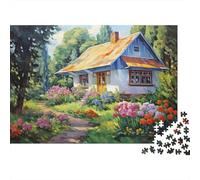 Mountain Village Cottage Jigsaw 1000 Pieces Garden Home Decoration for Adults And Kids Gift Impossible Games Challenging Puzzles 1000pcs (75x50cm)