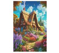 Mountain Village Cottage Jigsaw Puzzles for Adults 1000 Pieces Puzzle Brain Teaser And Children Premium Quality Wooden 78×53cm
