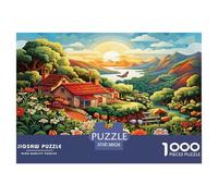 Mountain Village Cottage Jigsaw Puzzles for Adults Gifts 1000 Pieces Challenging Games Home Decors Alpine Chalet Jigsaw Puzzle for Adults And Kids 38x26cm/1000pcs
