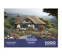 Mountain Village Cottage Jigsaw Puzzles Great Gift for Adults 1000 Piece Fun Challenging Home DecoRation Brainteasing Alpine Chalet Jigsaw Puzzle for Adults 70x50cm/1000pcs