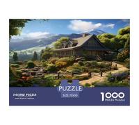 Mountain Village Cottage Jigsaw Puzzles Great Gift for Adults 1000 Pieces EduCational Games Home Decors Alpine Chalet Jigsaw Puzzle for Women Men Adult 70x50cm/1000pcs