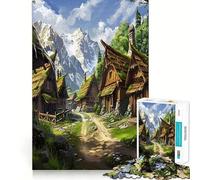 Mountain Village Land 1000 Piece Jigsaw Puzzles for Teenagers Jigsaw Reason Skill Toy Shared Fun Tight Cut Wall Art Decor (50x75cm)