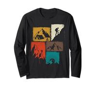 Mountain Vintage Collage Hiker Long Sleeve T-Shirt