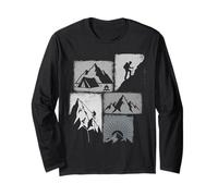 Mountain Vintage Collage Hiker Long Sleeve T-Shirt