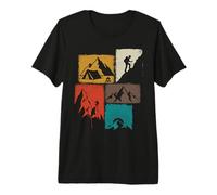 Mountain Vintage Collage Hiker Premium T-Shirt