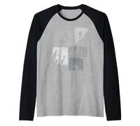 Mountain Vintage Collage Hiker Raglan Baseball Tee