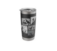 Mountain Vintage Collage Hiker Stainless Steel Insulated Tumbler