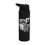Mountain Vintage Collage Hiker Stainless Steel Insulated Water Bottle