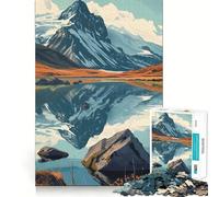 Mountain Vintage Sunset 1000 Piece Jigsaw Puzzle for Teenagers Wise Think Toy Easy Leisure Tight Cut Amazing Present (50x75cm)