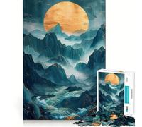 Mountain Vintage Sunset 1000 Piece Jigsaw Puzzles for Adults Teenagers Brain Play Peaceful Fun Sharp Edge Memorable Gift (38x52cm)