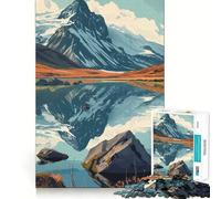 Mountain Vintage Sunset 1000 Piece Jigsaw Puzzles for Teenagers Jigsaw Reason Skill Toy Shared Fun Tight Cut Wall Art Decor (38x26cm)