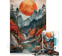 Mountain Vintage Sunset 1000 Piece Jigsaw Puzzles for Teenagers Memory Gain Stress Free Design Assembly Heartfelt Gift (50x75cm)
