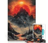 Mountain Vintage Sunset 1000 Pieces Jigsaw Puzzles for Adults Clear Logic Toy Relaxing Fun Perfect Cut Elegant Gift (38x26cm)