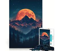 Mountain Vintage Sunset 1000 Pieces Jigsaw Puzzles for Teenagers Wise Think Toy Calm Fun Clear Cut Art Collectible (38x26cm)