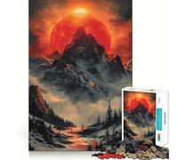 Mountain Vintage Sunset Hard Jigsaw Puzzle for Adults 1000 Pieces Strong Logic Toy Bonding Time Clear Edge (50x75cm)