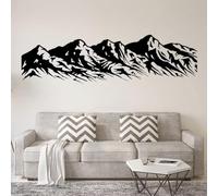 Mountain Wall Painting Mountain Silhouette Sticker Mountain Sticker Home Background Wall self-Adhesive Vinyl Wall Stickers can be Removed 50X143CM