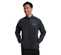 Mountain Warehouse 360 Reflective Mens Jacket - Water Resistant, Breathable, Front Pockets, Full Zip Rain Coat - Best for Spring Summer, Cycling & Running Jet Black S