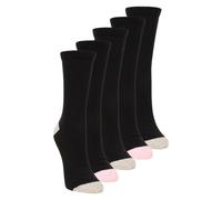 Mountain Warehouse 5 Pack Mid-Calf Design Comfy Everyday Stretchy Polygiene Socks In Jet Black Jet Black 4-7