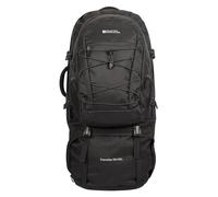 Mountain Warehouse 80L Traveller Rucksack - Soft Travel Backpack, Breathable Daypack - Best for All Season Camping, Hiking, Outdoors & Trekking Black